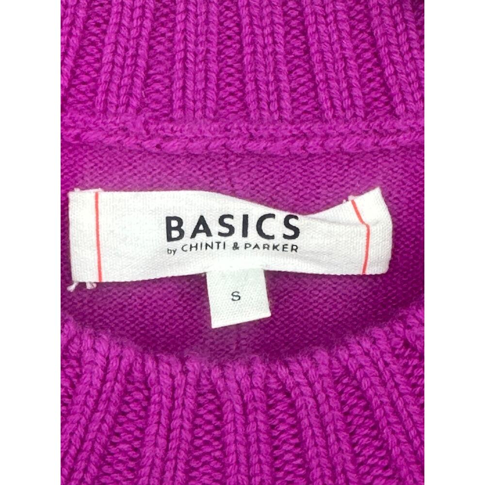Chinti & Parker Purple Wool Cashmere Sweater Size S Soft Luxury Basics Crewneck - Picture 3 of 8